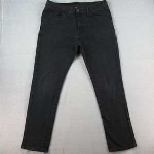 Nickel & Iron Mens Black Slim Straight Stretch Denim Jean 36/32 NCD 52 2010 P129